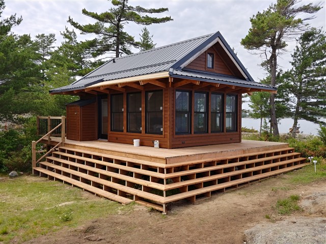 Lakeside cabin and deck