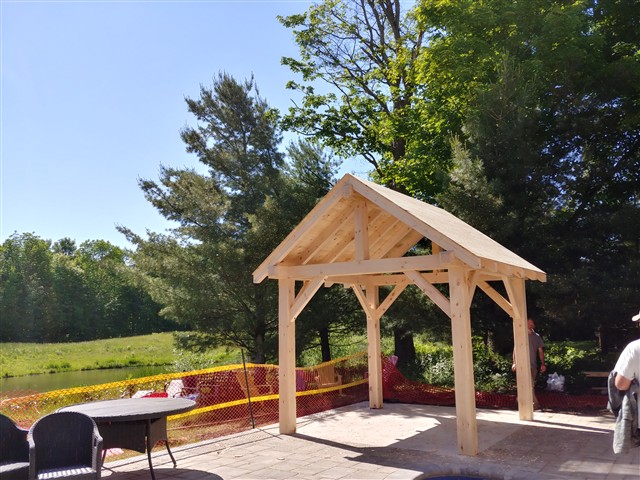 Freestanding timber pavilion