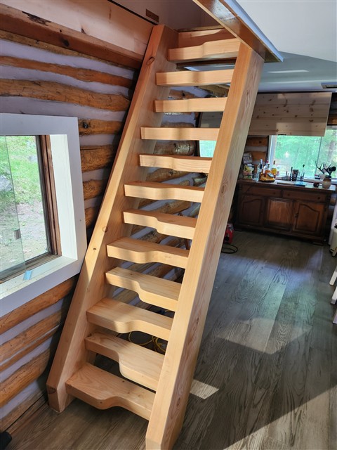 Stair railing and landing