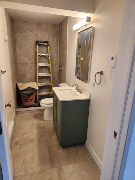 Bathroom interior finishing